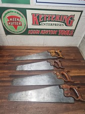 K761- Lot of 4 antique small PANEL tool box hand saws - Fulton, Walter's Phila
