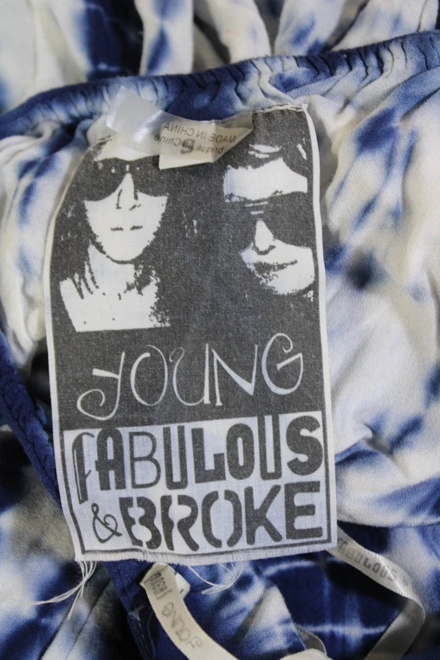 Mameluco halter sin mangas azul talla S Young Fabulous & Broke para mujer tie-dye Foto 4 de 4