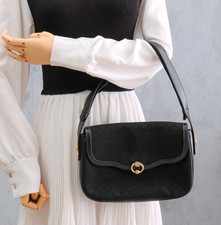 Vintage Gucci Hand Shoulder Bag Crossbody 2way Black