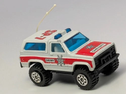 Vintage Matchbox 1983 Sheriff 4x4 White Chevy Blazer SP-7 Truck W/antennae