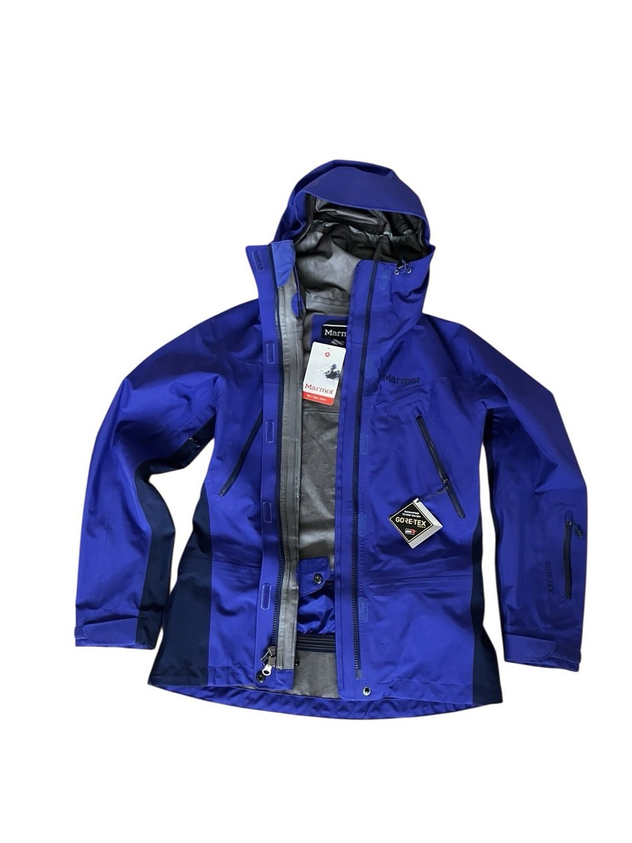 Marmot NWT Spire Gortex 3-season Soft Shell Artic Navy Blue Snow