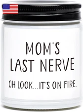Mothers Day Gifts for Mom from Daughter and Son, Moms Last Nerve Candle, Cool Be