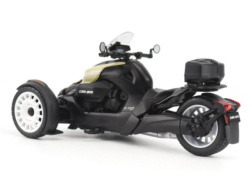 Can-Am Ryker Rally 3 ruote moto tempesta di sabbia e nero 1/12 pressofuso modello di - Foto 4 di 5
