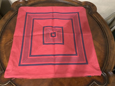 Ralph Lauren Sychle Stripe Pillow Cover 20" x 20" Red Blue Cotton