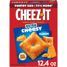 Cheez-It Extra Cheesy Cheese Crackers, Baked Snack Crackers, 12.4 oz
