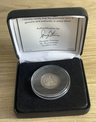 1875-S Seated Liberty Twenty Cent Coin 20C Silver w/ COA GovMint Rare