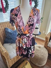 DESIGUAL M.Christian Lacroix Orchid Mini Dress Women's Size S 