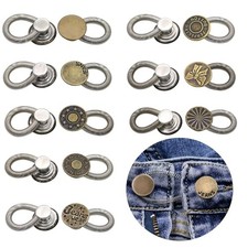 Pants and Collar Extender Set, Elastic Waistband Button Extenders for Men and 8