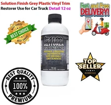 Solution Finish Grey Plastic Vinyl Trim Restorer Use for Car Truck Detail 12 oz