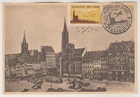 FRANCE 1945 *SEMAINE DE L'AIR STRASBOURG* official label on postal card with FDC
