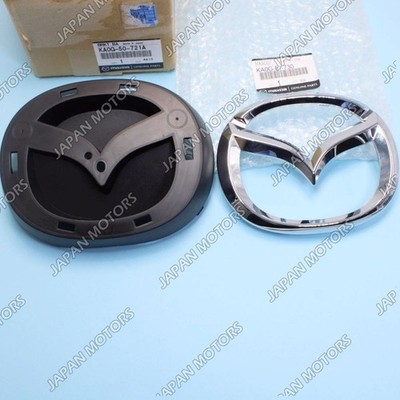 New Genuine OEM Mazda CX-5 2016 Kit Front Grille Emblems With Mount Bracket 2pc