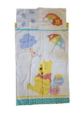 Vintage Winnie the Pooh Duvet Pillowcase Sham for Toddler Bed Clouds Rainbows