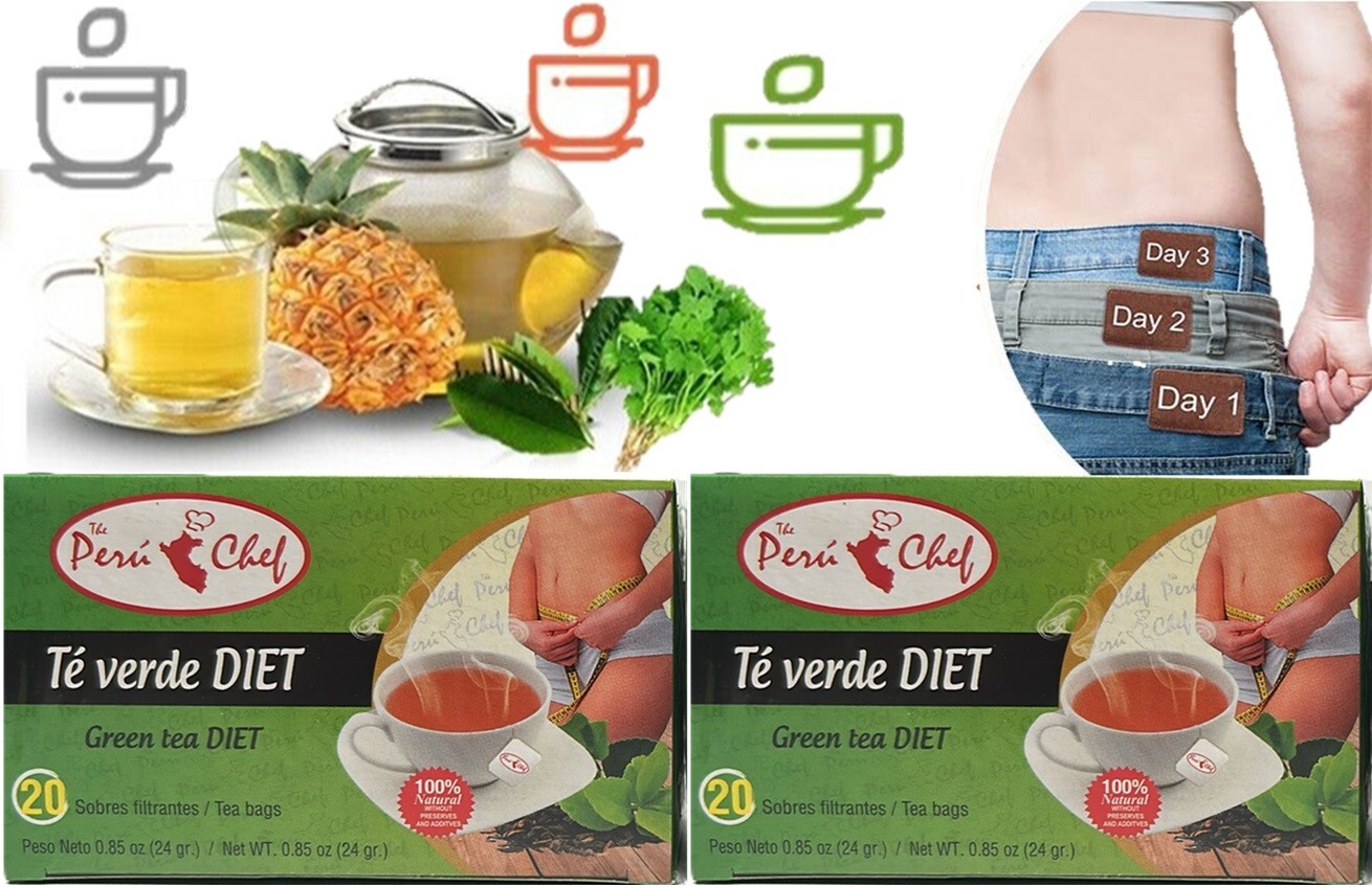 detox tea 2 fat burner tea green tea with Stevia, slim detox flat