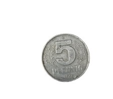 ddr 5 pfennig 1968