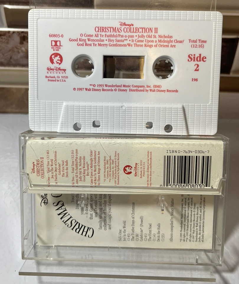 Disney's Christmas Collection II (CASSETTE TAPE, 1997) Deck The Halls, Hey Santa Foto 2 de 2
