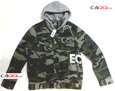 NEW ECKO UNLTD  SIZE M MEDIUM  MEN'S CAMO HOODED JACKET HOODIE STYLE EO10O157