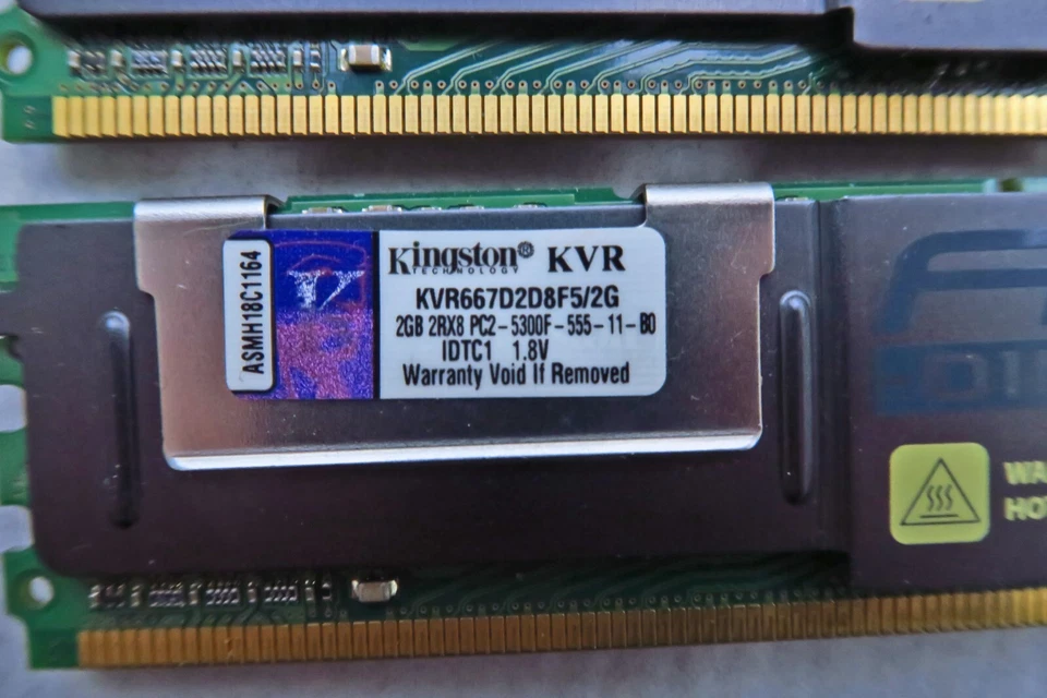 Kingston 4GB (2 x 2GB) PC2-5300F KVR667D2D8F5 Server Memory - Image 2 of 3