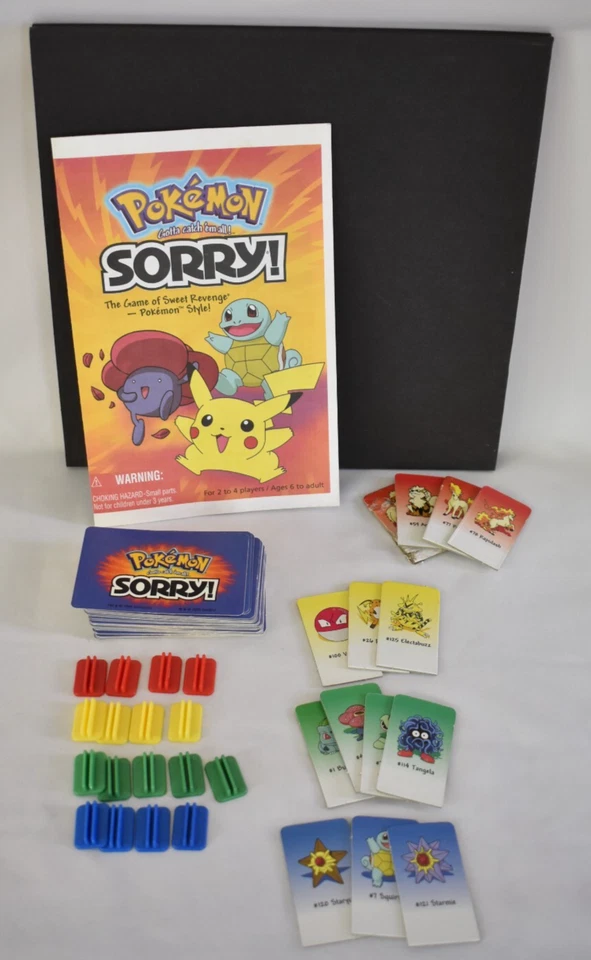 Pokemon ¡Lo sentimos! Juego de Mesa 2000 Instrucciones de Repuesto Piezas Tarjetas LEER De Colección Foto 2 de 4