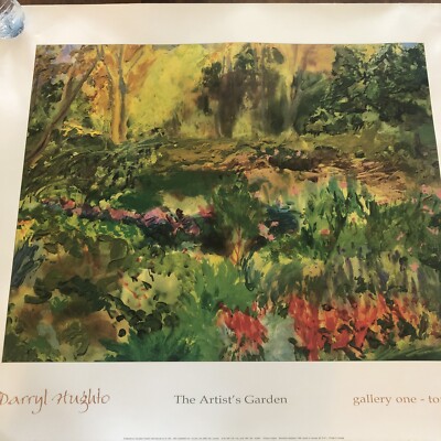 Darryl Hughto Giclee Print Large 27x31 Garden Abstract   Bonnard s Backyard  