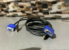 VGA USB Dual Cable Set See Pictures Free Shipping Printer Monitor Cable