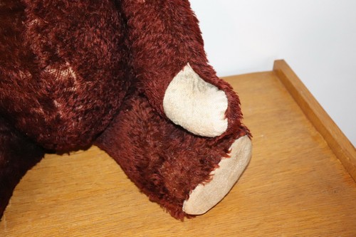 RARE ANCIEN JOUET ENFANT OURS BRUN EN PELUCHE. DECO CHAMBRE 64 cm Teddy bear - Imagen 4 de 9