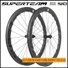 Superteam 700c Road Disc Brake Carbon Fiber Wheelset 50mm Uci Carbon Wheels