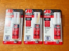 JB Weld 50112 Clear Weld Quick Setting Epoxy 25 ML Lot of  3