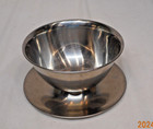 Vintage Oneida 18/8 Stainless Steel Gravy Boat Bowl w/Attached Drip Plate — photo 2