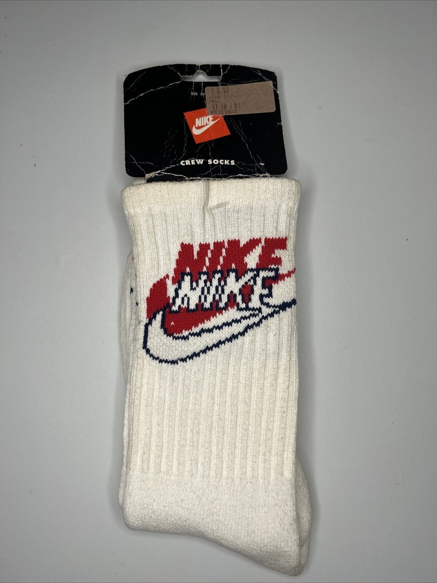 90's Vintage Nike Crew Socks Made In Israel Double Logo