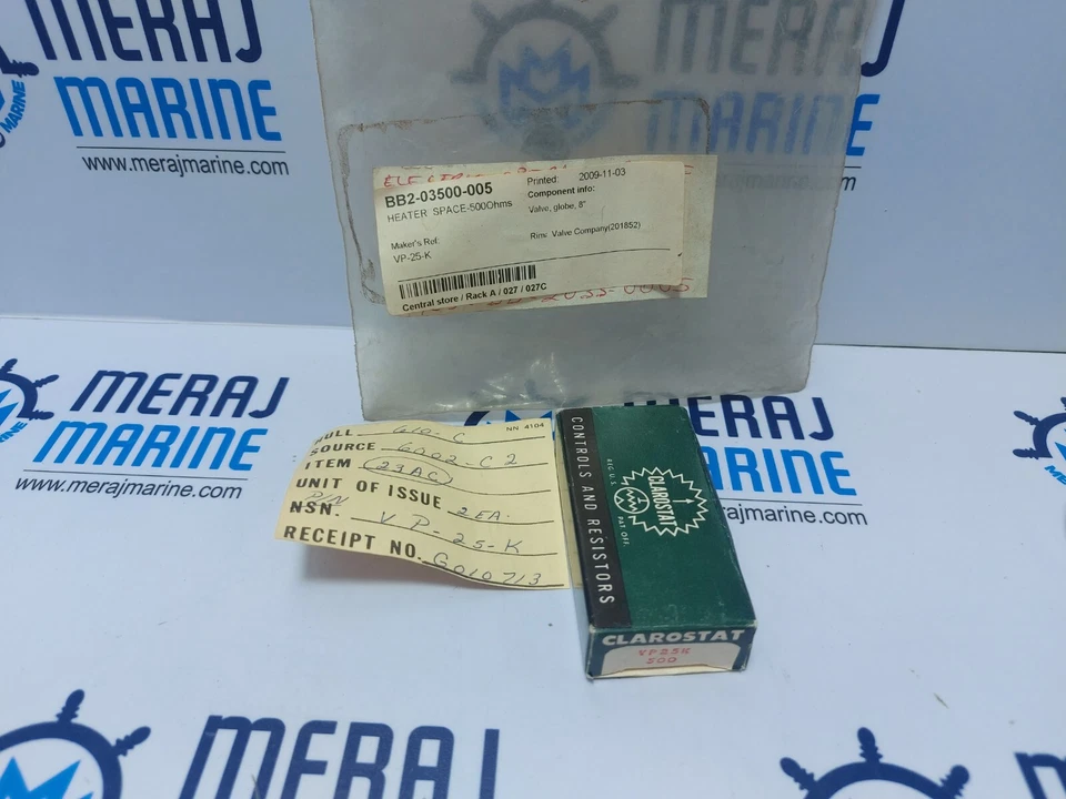 CLAROSTAT VP25K Resistor Heater Space 5000hms LOT 2PCS - Image 2 of 4