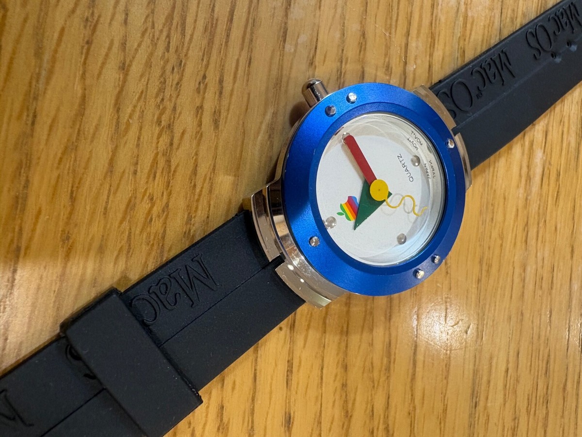 超希少】AppleWatch Mac OS ノベルティ 虹色 時計 1995年