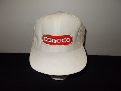 VTG-1980s Conoco Gas & Oil station Advertising patch mesh trucker hat sku12
