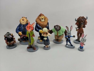 9x Disney Store Zootopia Deluxe Collectible Figures Judy