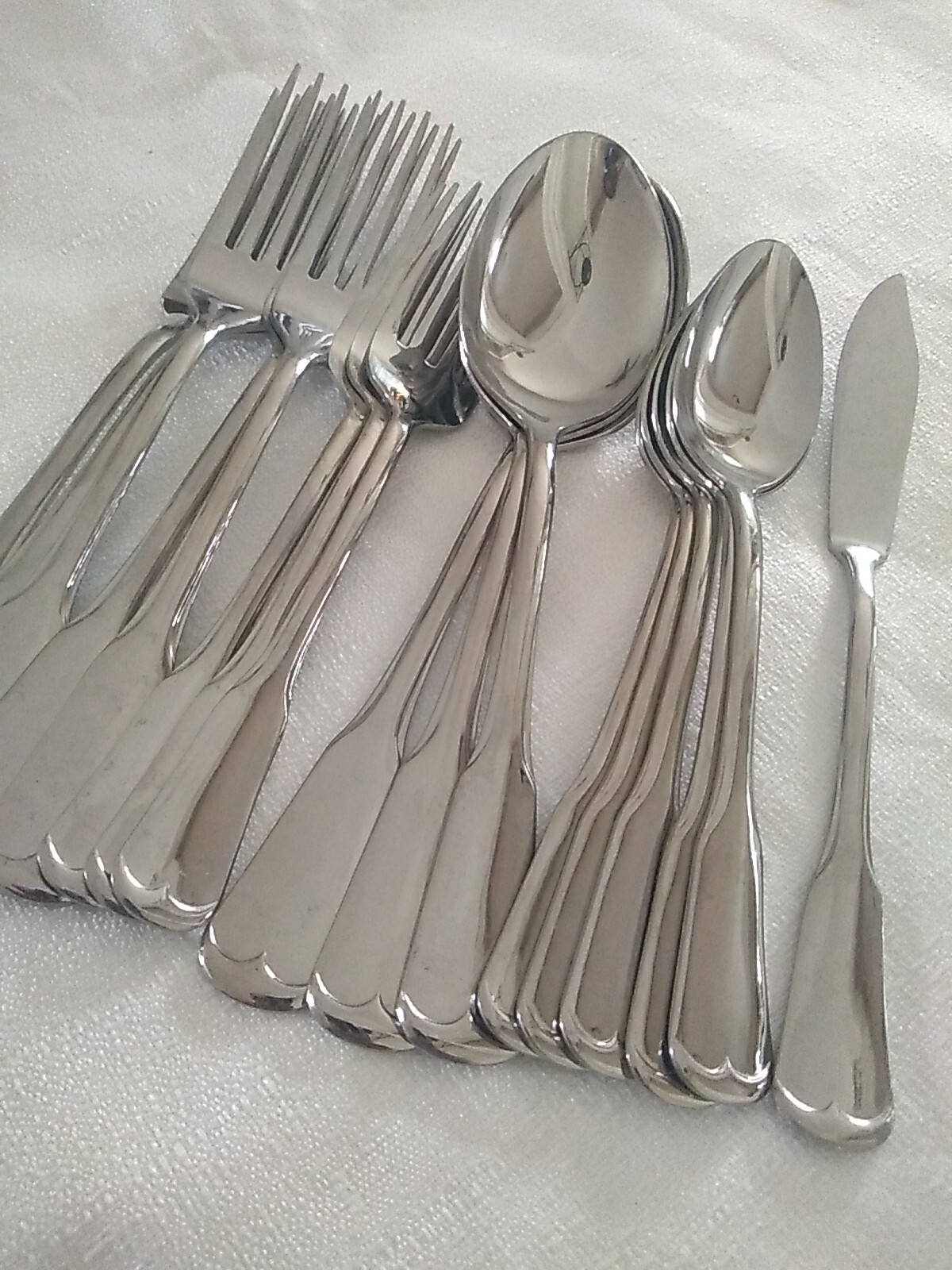 National Stainless Lot Of 17  Glossy Flatware Teaspoons Soup