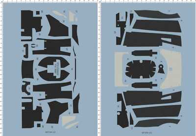 1/12 ST27-CD24003 ENZO-1 farrari Carbon Fiber Model Markings Water Slide Decal