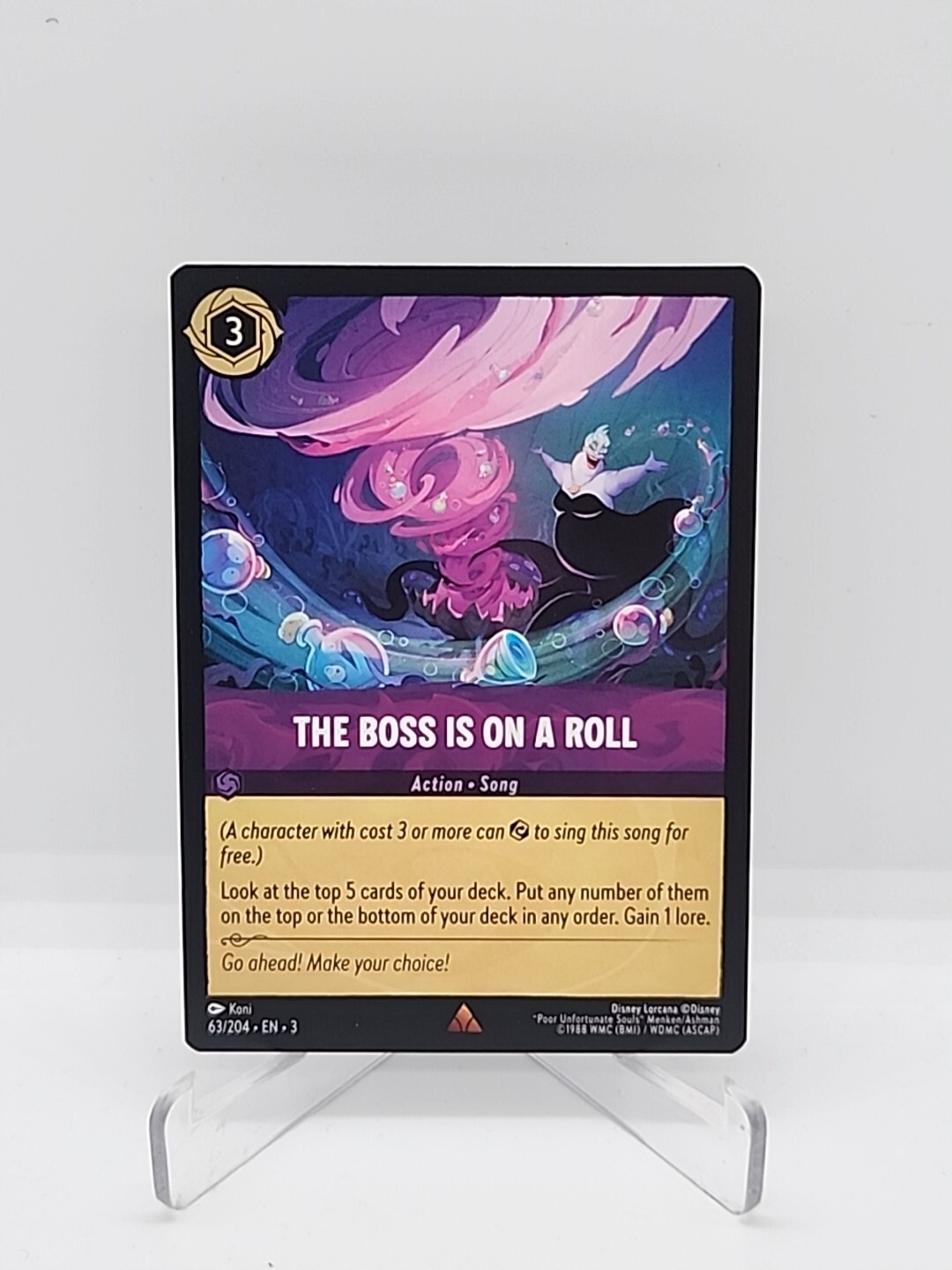 Disney Lorcana TCG The Boss is on a Roll 63/204 Rare Into The Inklands ML NM