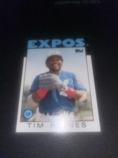 1986 Topps Baseball #280, Tim Raines Montreal Expos
