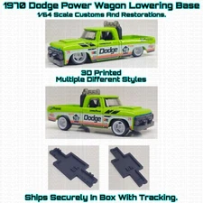 Lowering Base 3D Printed For 1/64 Scale Hot Wheel 1970 Dodge Power Wagon