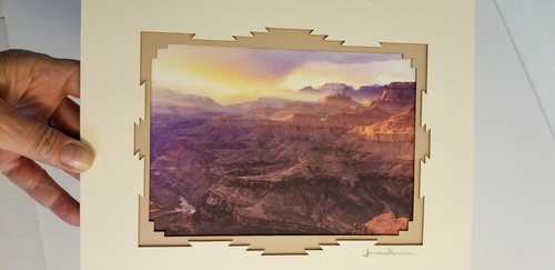 JAMES THOMSON Photography Grand Canyon Sun Streak Matted & Hand Signed 5x7 Photo - Picture 6 of 10