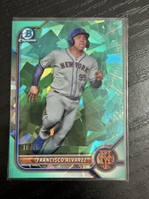 2022 Bowman Chrome Sapphire Francisco Alvarez Prospect Aqua Refractor 10/55 Mets