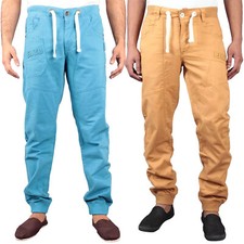 Enzo Jeans Mens Cargo Combat Joggers Elasticated Waist Work Pants for Men UK
