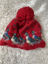 Igloos Toddler Sz. 2/3 Wool Pom Pom Duck Hat. Adorable, Warm