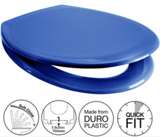 Blue or Red Soft Close Toilet Seat - Anti Bacterial - Dementia & Alzheimer's