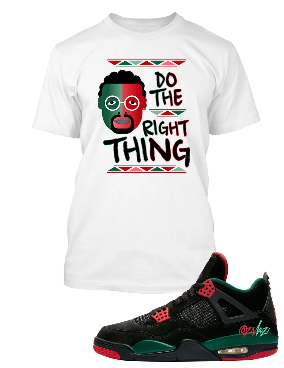 Sneaker Spike Lee Tee shirt to Match J4 Shoe Do the Right Thing