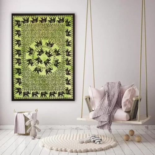 Tenture Murale Elephant Rose Pink Mandala