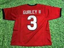 TODD GURLEY II AUTOGRAPHED GEORGIA BULLDOGS JERSEY JSA UGA