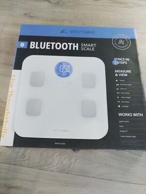 Bluetooth Body Bluetooth smart scale. White- Weight Gurus. NEW in box.