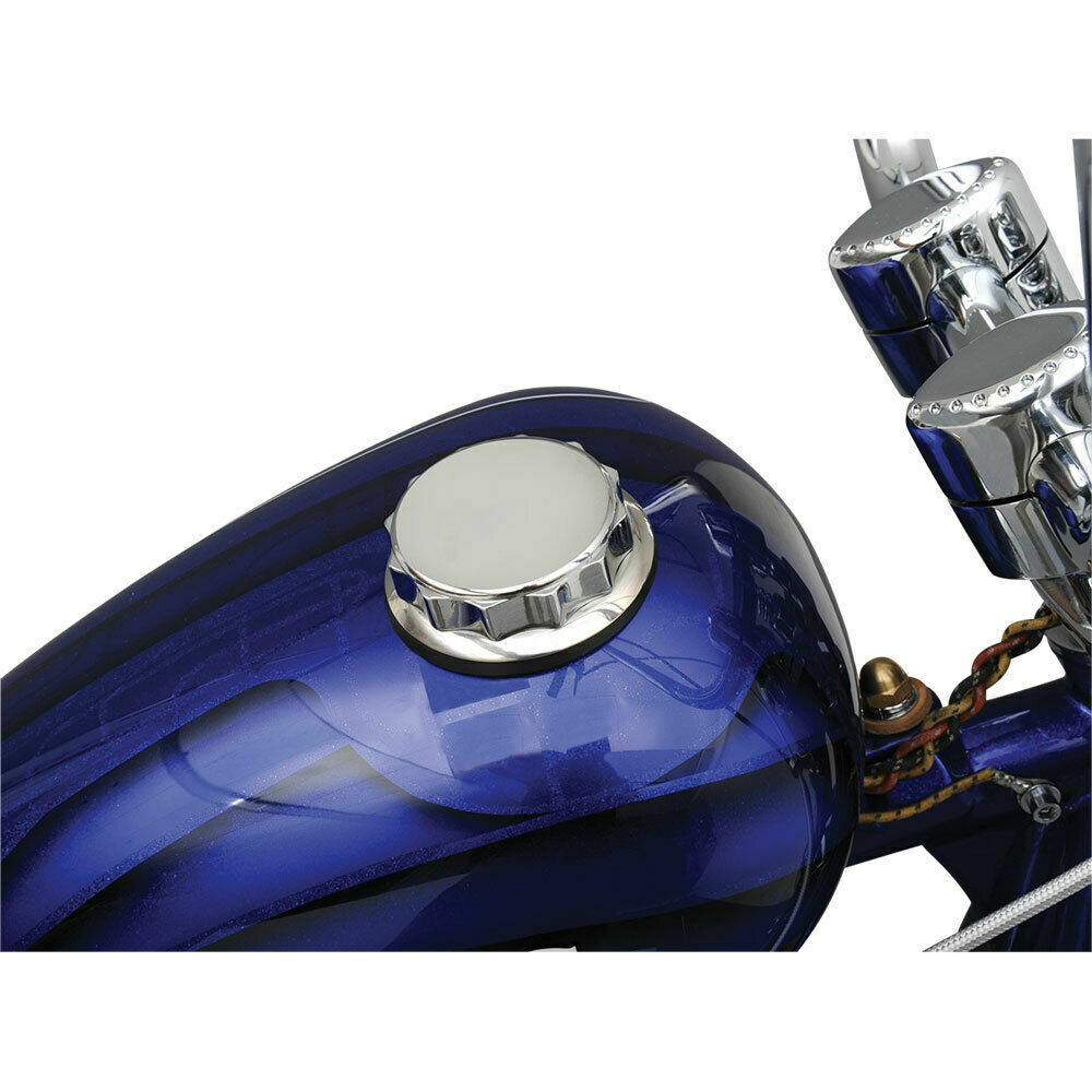 Drag Specialties Chrome Deluxe Non-Vented Gas Cap for Pre-82
