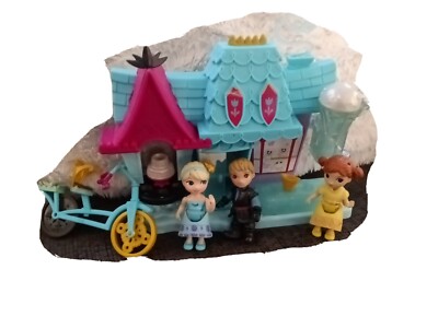 Disney Frozen Ice Cream Shop With Figures, Bike And Some Original Accessories 