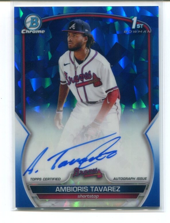 2023 Bowman Chrome Sapphire Ambioris Tavarez 1st Bowman Prospect Auto